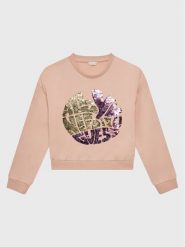 Guess Bluza J3GQ02 K82T0 Pomarańczowy Regular Fit. Brązowe bluzy dziewczęce Guess, z aplikacjami, z bawełny, bez ramiączek, bez kaptura. Za 149.99 zł.