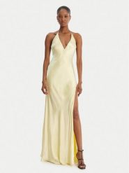 Bardot Sukienka wieczorowa Yve Contrast Halter 59315DB Żółty Slim Fit. Żółte sukienki damskie Bardot, bez wzorów, z wiskozy, wizytowe, bez ramiączek. Za 699.99 zł.