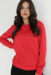 Czerwona Bluza Disphiffo. Czerwone bluzy damskie Born2be, l, bez wzorów, z polaru, bez kaptura. Za 34.99 zł.