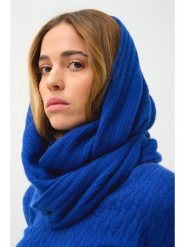 AUTHENTIC CASHMERE Kaszmirowy szal-koło "Tommy" w kolorze niebieskim - 65 x 40 cm rozmiar: onesize. Niebieskie szaliki damskie AUTHENTIC CASHMERE, bez wzorów, z kaszmiru. Za 289.88 zł.