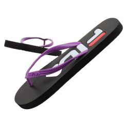 Japonki Fila Troy Slipper W FFW0005.83242 czarne. Czarne klapki damskie bez wzorów, z materiału, bez obcasa, bez zapięcia. Za 110.01 zł.