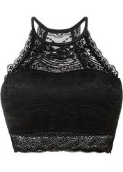 Biustonosz bustier bez fiszbinów. Czarne biustonosze bonprix, bez wzorów, z koronki. Za 79.99 zł.