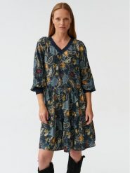 Tatuum Sukienka codzienna Emrami T2319.196 Granatowy Regular Fit. Niebieskie sukienki damskie TATUUM, bez wzorów, z wiskozy, bez ramiączek. Za 229.99 zł.
