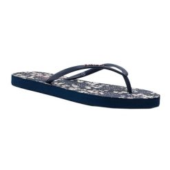Japonki plażowe damskie Protest Prtbarra. Niebieskie klapki damskie Protest, bez wzorów, z materiału, bez obcasa, bez zapięcia. Za 29.99 zł.