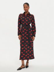 Marella Sukienka koszulowa Ramona 2423226133 Czarny Regular Fit. Czarne sukienki damskie Marella, bez wzorów, z syntetyku, bez ramiączek. Za 1,079.00 zł.