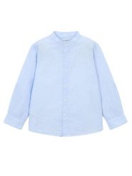 Mayoral Koszula 3118 Błękitny Regular Fit. Niebieskie koszule chłopięce Mayoral, bez wzorów, z bawełny, bez kołnierzyka, bez ramiączek. Za 109.99 zł.