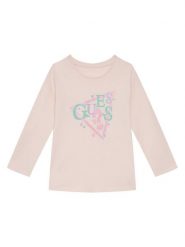 Guess Bluzka K5BI13 J1314 Różowy Regular Fit. Czerwone bluzki i koszule dziewczęce Guess, z aplikacjami, z bawełny, bez kołnierzyka, bez ramiączek. Za 89.99 zł.