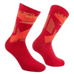 Skarpety La Sportiva Outdoor Fun. Czerwone skarpetki damskie La Sportiva, bez wzorów, z bawełny. Za 94.99 zł.