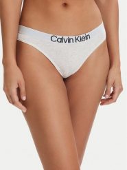 Calvin Klein Underwear Stringi LV00QD5292 Szary. Szare stringi Calvin Klein Underwear, bez wzorów, z bawełny. Za 79.99 zł.