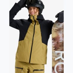 Kurtka snowboardowa damska ROXY Wild Twist. Czarne kurtki damskie Roxy, na zimę, m, bez wzorów, z poliamidu, bez kaptura. Za 1,450.80 zł.