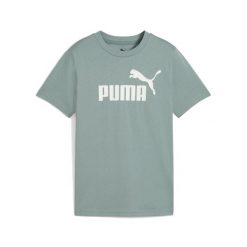 Młodzieżowa koszulka ESS z logo No. 1 PUMA Green Moon. Zielona bluzki damskie Puma, m, bez wzorów, z gumy, młodzieżowe, bez kołnierzyka, bez ramiączek. W wyprzedaży za 91.45 zł.