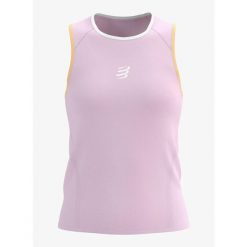 Koszulka do biegania damska Compressport Trail Racing Tank. Czerwone koszulki damskie Compressport, bez wzorów, bez kołnierzyka, bez ramiączek. Za 188.99 zł.