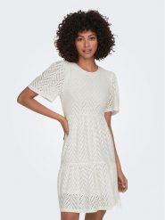JDY Sukienka letnia Carla 15254680 Biały Regular Fit. Białe sukienki damskie JDY, bez wzorów, z syntetyku, bez ramiączek. Za 129.99 zł.