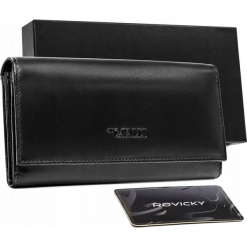 Portfel czarny Cavaldi RD-23-GCL-0962 BLACK. Czarne portfele damskie 4U Cavaldi, bez wzorów, ze skóry. Za 67.99 zł.