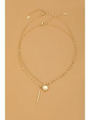 Atelier MIU Pozłacany naszyjnik z zawieszką - dł. 50 cm rozmiar: onesize. Żółte naszyjniki damskie atelier MIU, pozłacane. Za 39.99 zł.