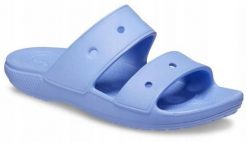 Klapki Dla Dorosłych Crocs Classic. Fioletowe klapki damskie Crocs, bez wzorów, z materiału, bez obcasa, bez zapięcia. Za 118.99 zł.