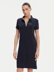 Barbour Sukienka codzienna LDR0416NY13 Granatowy Regular Fit. Niebieskie sukienki damskie Barbour, bez wzorów, z bawełny, bez ramiączek. Za 339.99 zł.
