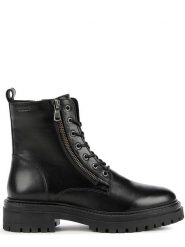 Geox Skórzane botki "Iridea" w kolorze czarnym rozmiar: 39. Czarne botki damskie Geox, z gumy, bez obcasa, bez zapięcia. Za 348.08 zł.