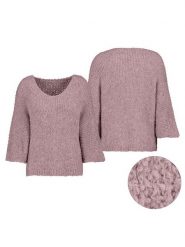 Sublevel Sweter w kolorze szaroróżowym rozmiar: L/XL. Różowe swetry klasyczne damskie Sublevel, l, ze splotem, bez kołnierzyka. Za 79.03 zł.