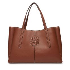 Torebka BOSS. Brązowe shopper bag Boss, bez dodatków. Za 849.99 zł.