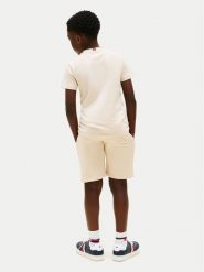 Tommy Hilfiger T-Shirt Essential Logo KB0KB09666 Beżowy Regular Fit. Brązowe t-shirty i koszulki chłopięce Tommy Hilfiger, bez wzorów, z bawełny, bez kołnierzyka, bez ramiączek. Za 289.99 zł.