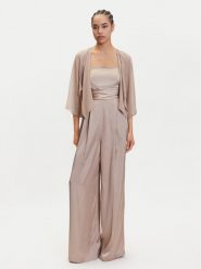 Marella Kombinezon Camilla 2515231022200 Beżowy Regular Fit. Brązowe sukienki damskie Marella, bez wzorów, z syntetyku, bez ramiączek. Za 1,289.00 zł.