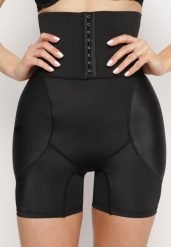 Czarna Bielizna Modelująca z Gorsetem Natinell. Czarna bielizna korygująca Born2be, bez wzorów. Za 84.99 zł.