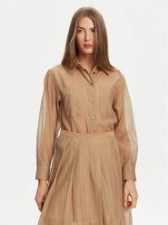 Marella Koszula Cennare 2513111025 Beżowy Regular Fit. Brązowe koszule damskie Marella, bez wzorów, z bawełny, bez kołnierzyka, bez ramiączek. Za 539.99 zł.