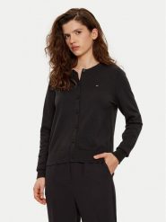 Tommy Hilfiger Kardigan WW0WW42370 Czarny Regular Fit. Czarne kardigany damskie Tommy Hilfiger, l, bez wzorów, z bawełny. Za 369.99 zł.
