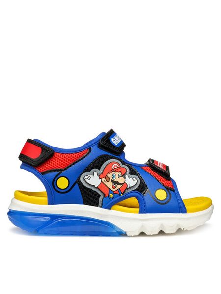 Geox Sandały J Ciberdron B J55MXD 1454 C0833 D Niebieski. Niebieskie sandały chłopięce Geox, ze skóry, bez zapięcia. Za 169.99 zł.