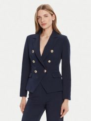 Rinascimento Marynarka CFC0126227003 Granatowy Slim Fit. Niebieskie marynarki i żakiety damskie Rinascimento, m, bez wzorów, z syntetyku. Za 529.99 zł.
