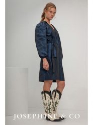 Josephine & Co Sukienka "Sanna" w kolorze granatowym rozmiar: 44. Niebieskie sukienki damskie Josephine & Co, bez wzorów, bez ramiączek. Za 360.17 zł.