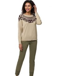 Heine Sweter w kolorze beżowym rozmiar: 44. Brązowe swetry klasyczne damskie Heine, bez kołnierzyka. Za 82.99 zł.