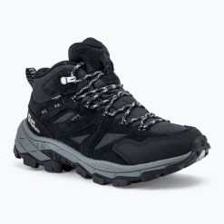 Buty trekkingowe damskie Jack Wolfskin Vojo Tour Texapore Mid. Czarne obuwie trekkingowe damskie Jack Wolfskin, z gumy, bez zapięcia. Za 628.30 zł.