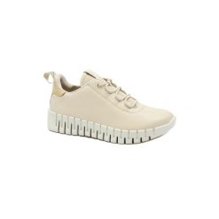 Buty do biegania damskie Ecco Sneaker Gruuv Lea. Białe obuwie sportowe damskie ECCO, z gumy, bez zapięcia, do biegania. Za 843.00 zł.