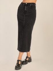 APART Spódnica dżinsowa w kolorze czarnym rozmiar: 40. Czarne spódnice damskie Apart, na co dzień, bez wzorów, klasyczne, maxi. Za 195.99 zł.