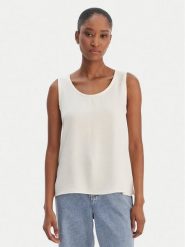 Marella Bluzka Nembi 2615161011 Écru Regular Fit. Bluzki damskie Marella, bez wzorów, z wiskozy, bez kołnierzyka, bez ramiączek. Za 479.99 zł.