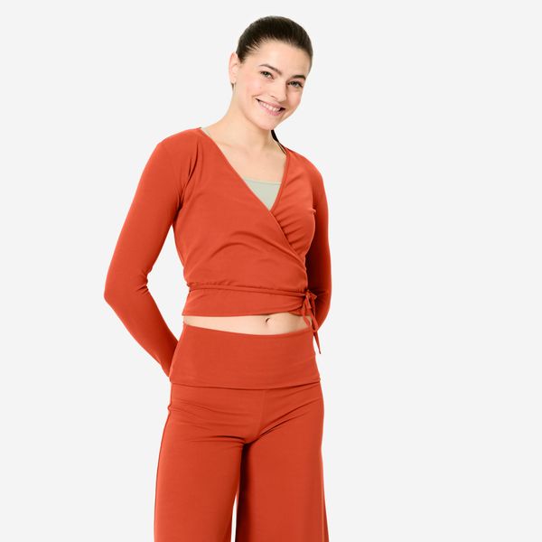 Bolerko sportowe damskie Domyos długi rękaw. Brązowe obuwie sportowe damskie DOMYOS, z elastanu, na fitness i siłownię. W wyprzedaży za 79.99 zł.