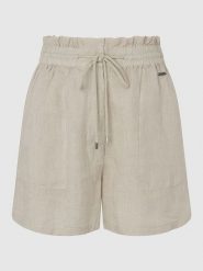 Pepe Jeans Szorty "Corina" w kolorze beżowym rozmiar: M. Brązowe szorty damskie Pepe Jeans, bez wzorów, z jeansu, z podwyższonym stanem. Za 188.85 zł.