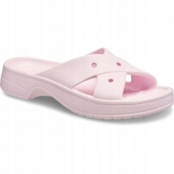 Sandały Damskie Crocs Classic Z Paskiem Krzyżowym Damskie. Czerwone sandały damskie Crocs, bez wzorów, z materiału, bez obcasa, bez zapięcia. Za 159.99 zł.