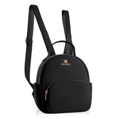 Plecak z ekoskóry MILEY BETLEWSKI® czarny. Czarne plecaki bez wzorów, ze skóry ekologicznej. Za 135.99 zł.