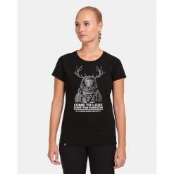 T-shirt damski Kilpi LTD CALYPSO-W. Czarne t-shirty damskie Kilpi, s, bez wzorów, z nylonu, bez kołnierzyka. Za 138.03 zł.