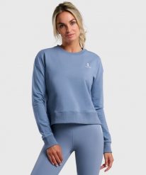 Bluza sportowa damska ekologiczna. Szare bluzy damskie NORDICDOTS, l, bez wzorów, z bawełny, bez kaptura. Za 275.00 zł.