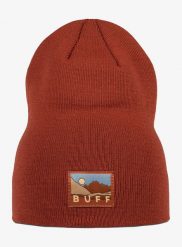 Czapka zimowa Buff Lilon Long - cinnamon. Czerwone czapki damskie Buff, na zimę, z aplikacjami, z dzianiny. Za 83.99 zł.