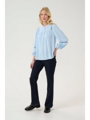 CULTURE Bluzka w kolorze błękitnym rozmiar: L. Niebieskie bluzki damskie Culture, l, bez wzorów, bez kołnierzyka, bez ramiączek. Za 130.99 zł.