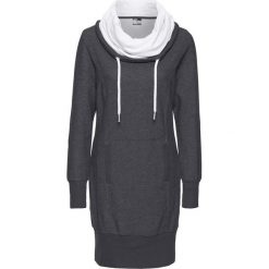 Sukienka dresowa, długi rękaw bonprix szary melanż. Szare sukienki damskie bonprix, melanż, z dresówki, z długim rękawem. Za 109.99 zł.