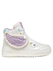 Geox Sneakersy J Washiba Girl J66HXA 0NFKN C0761 M Biały. Białe buty sportowe dziewczęce Geox, ze skóry, bez zapięcia. Za 249.99 zł.