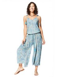 Aller Simplement Kombinezon w kolorze błękitnym rozmiar: 34-40. Niebieskie kombinezony damskie Aller Simplement, bez wzorów, bez kołnierzyka, bez ramiączek. Za 78.99 zł.