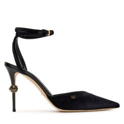 Szpilki Elisabetta Franchi. Czarne szpilki damskie Elisabetta Franchi, bez wzorów, bez obcasa, na szpilce, bez zapięcia. Za 2,219.00 zł.