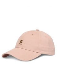 Tommy Hilfiger Czapka z daszkiem Th Elevated Chic Cap AW0AW17631 Różowy. Czerwone czapki z daszkiem damskie Tommy Hilfiger, bez wzorów, z bawełny. Za 209.99 zł.